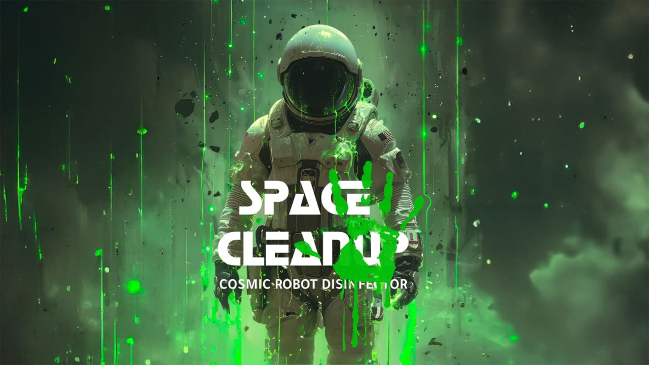 太空清理：宇宙机器人消毒器丨Space CleanUp: Cosmic Robot Disinfector