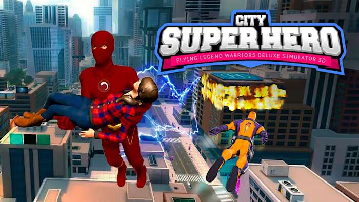 城市超级英雄3D – 飞行传奇战士豪华模拟器丨City Super Hero 3D Flying Legend Warriors Deluxe Simulator_0